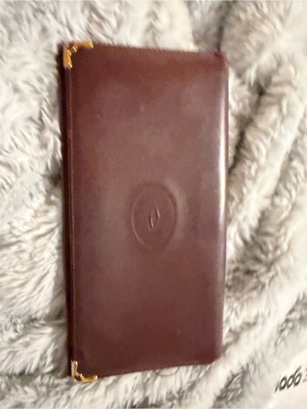 Cartier leather Wallet  Case - Burgundy